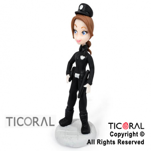 ADORNO PROFESION POLICIA MUJER A. PORCELANA FRIA x 1